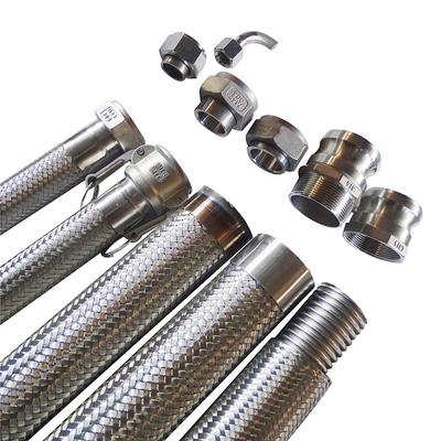 ナットの金属のステンレス鋼の編みこみの適用範囲が広いホースは直径8-850mmをカスタマイズした